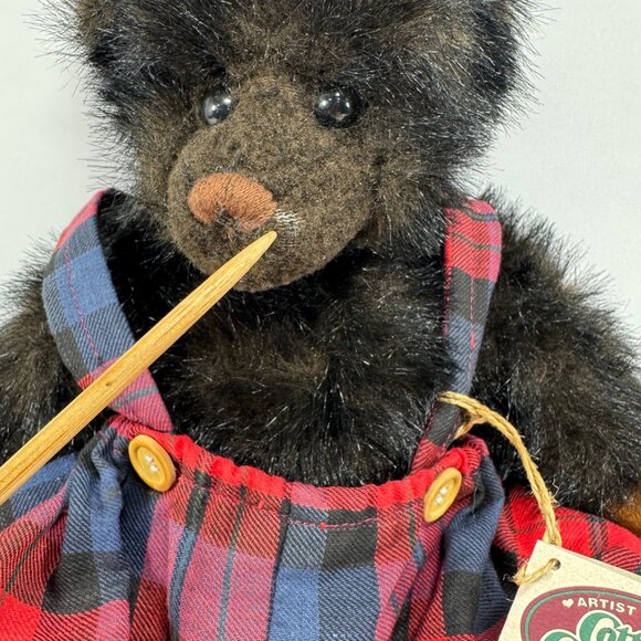 Cottage Collectibles Plush Bear Stuffed Animal Christy Rave Ganz 1996 Jointed - Picture 3 of 11